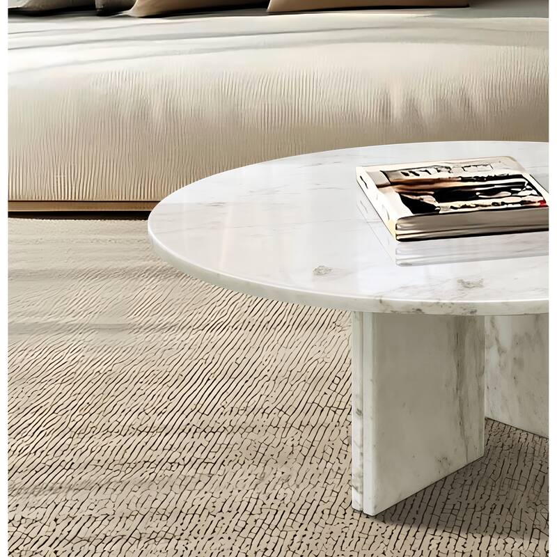 Natural Marble Coffee Table Set for Living Room