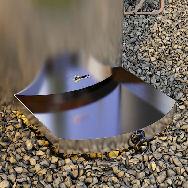 Outsunny 2-in-1 Smokeless Fire Pit, BBQ Grill, 25" Portable Wood Burning Firepit with Cooking Grate, Ash Tray & Poker, Low Smoke