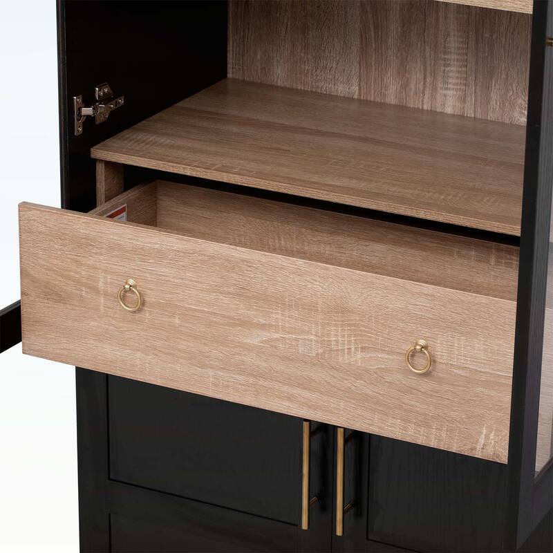71 Inch Tall Cabinet for Versatile Storage and Elegant Farmhouse Design