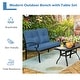 preview thumbnail 8 of 38, Costway 2PCS Patio Loveseat Bench Table Furniture Set Cushioned Chair