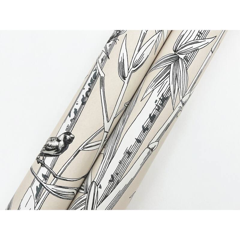 York Wallcoverings Bambou Toile Beige Wallpaper Bed Bath & Beyond