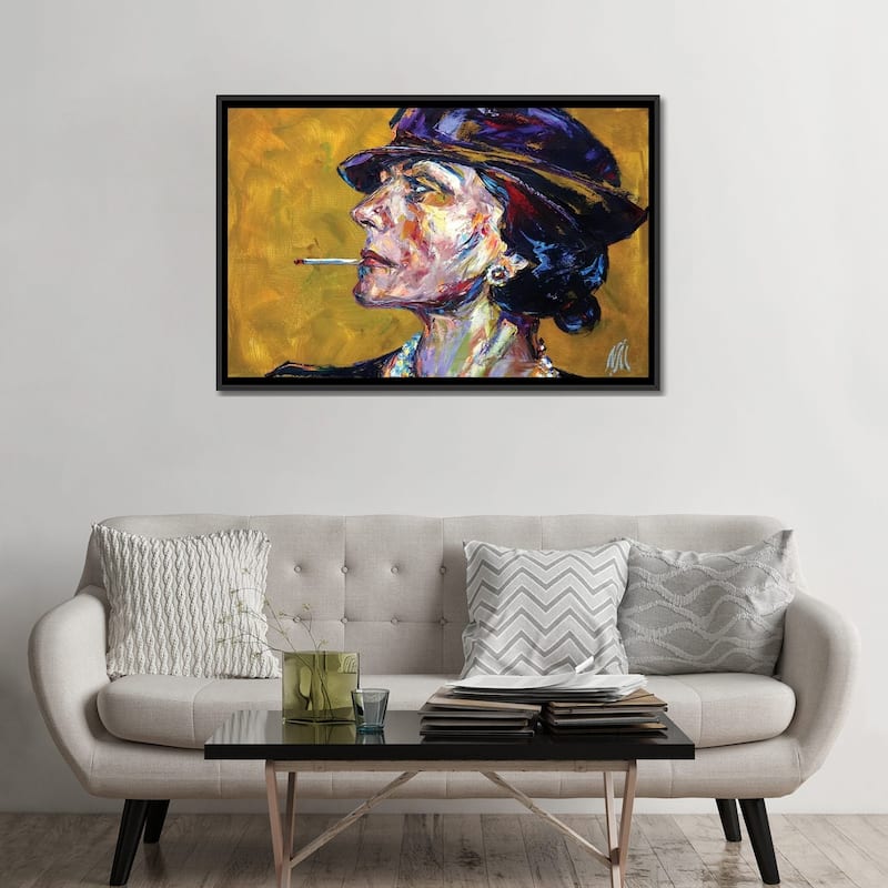 iCanvas "Coco Chanel" by Natasha Mylius Framed Canvas Print