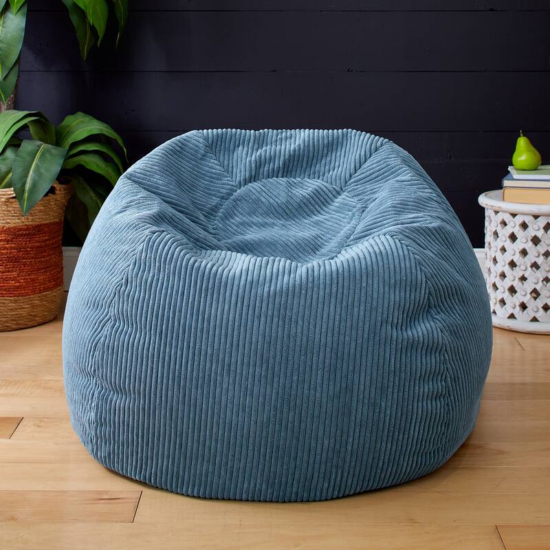 Sorra Home Indoor Soft Corduroy Bean Bag Chair - Barrett Turquoise