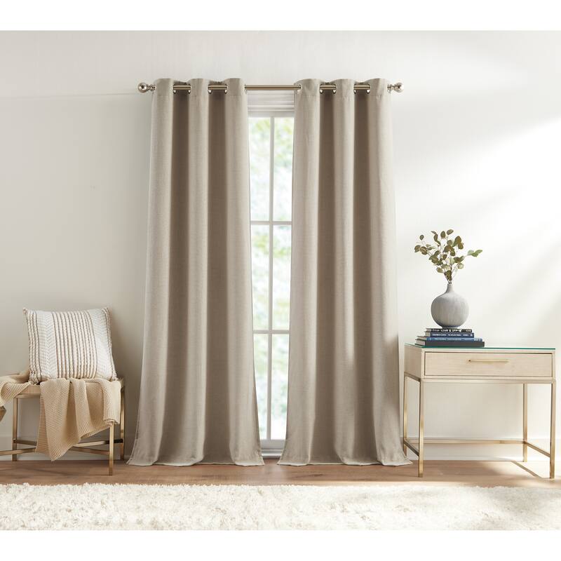 Tommy Hilfiger Hudson Grommet Curtain Panel Pair - 84 Inches