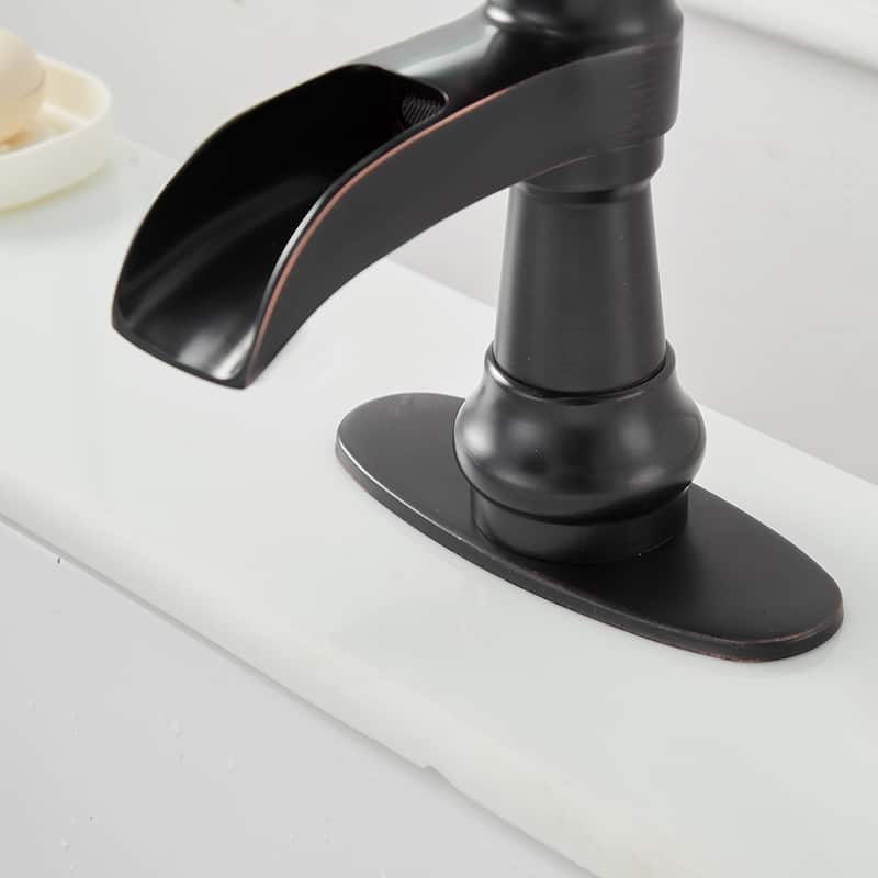 Waterfall Single Handle Bathroom Sink Faucet in Oil Rubbed Bronze