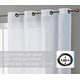 preview thumbnail 2 of 94, HLC.me Abbey Faux Linen Textured Semi Sheer Privacy Light Filtering Transparent Window Grommet Curtain Panels, Pair