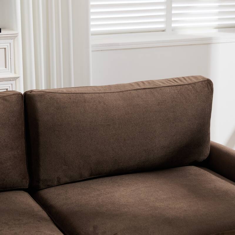 Christopher Knight Home - Mid-Century Modern 3-Seater 74" Upholstered Sofa with Solid Wood Frame