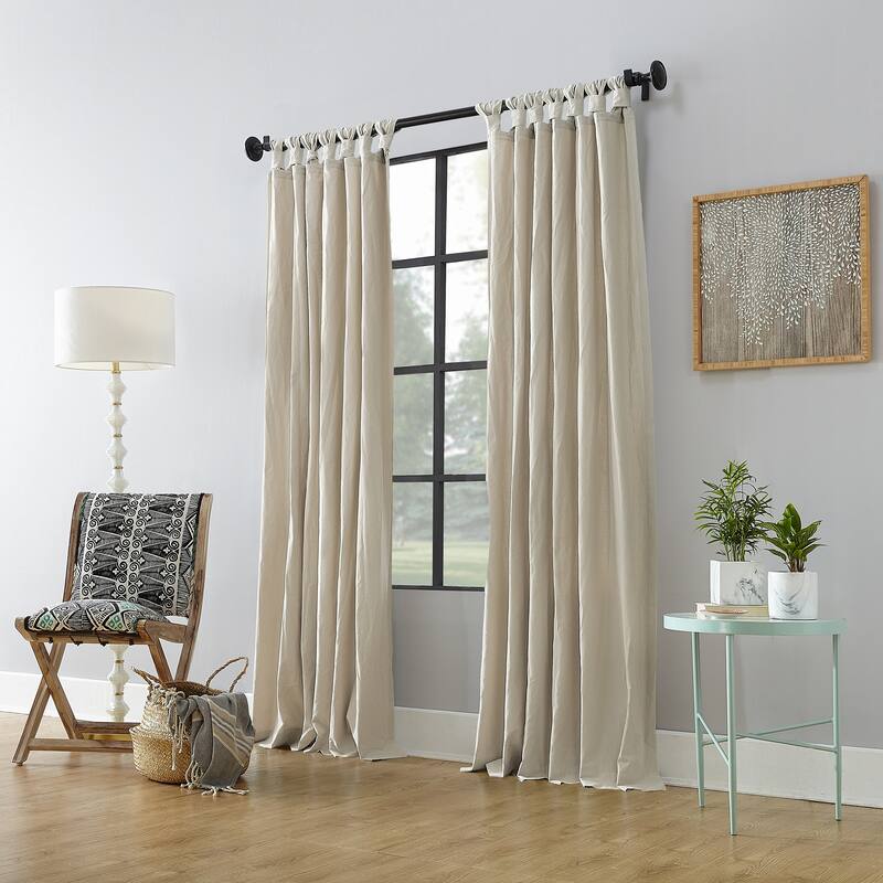 Archaeo Washed Cotton Twist Tab Curtain, Single Panel