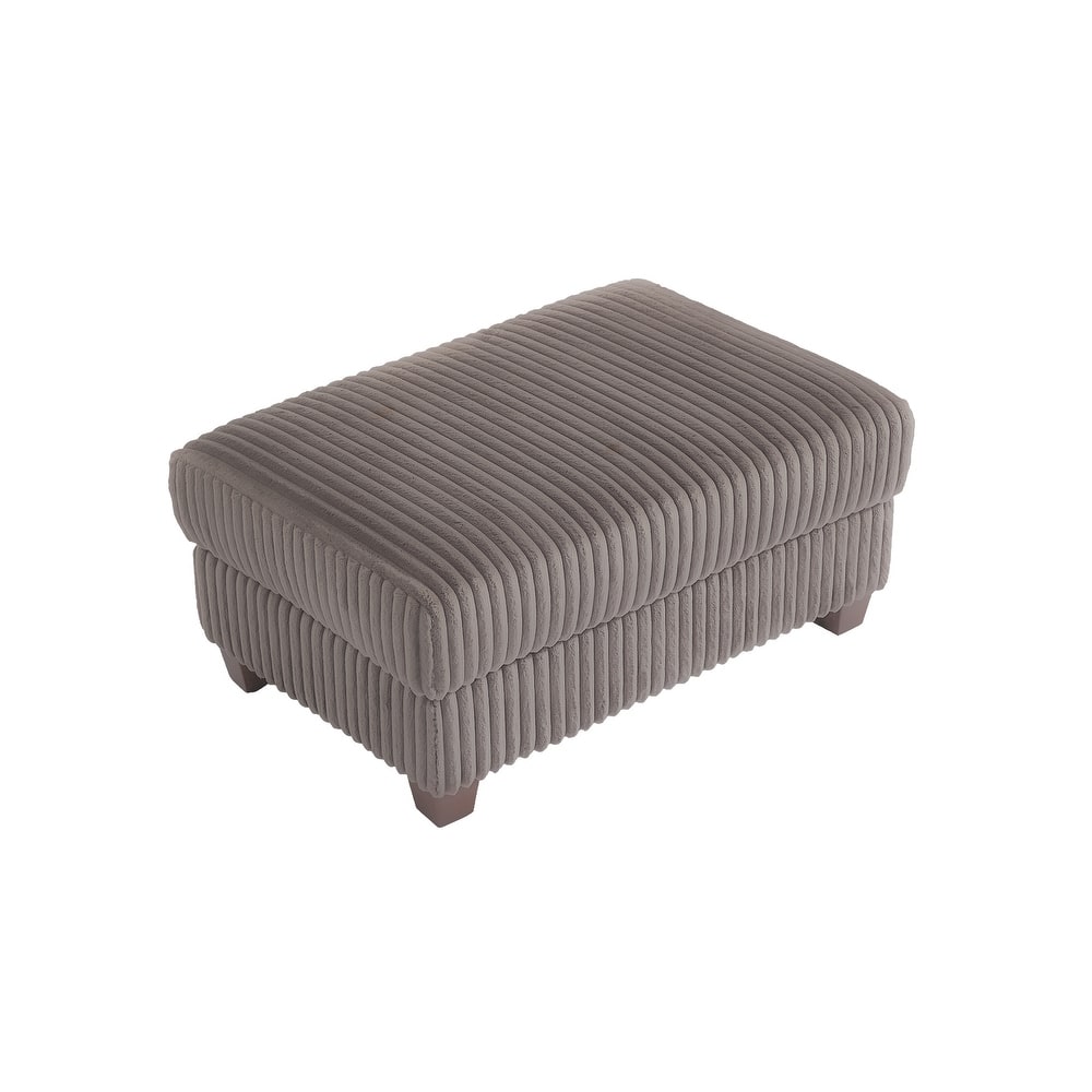 36" Wide Oversized Upholstered Chaise Lounge Accent Chair with Ottoman