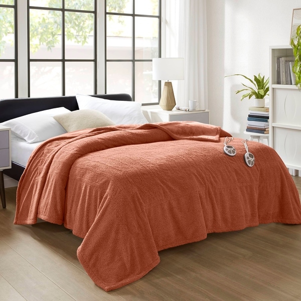 Serta Dream Soft Heated Blanket, Plush Faux Feathersoft Polyester