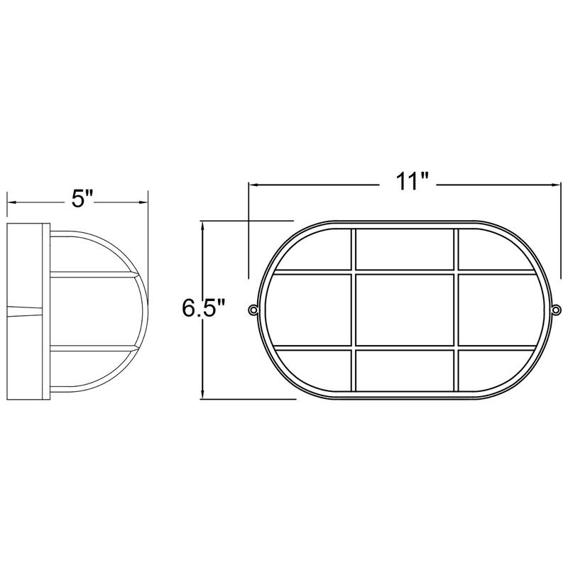 Access Lighting Nauticus Dual Mount - Outdoor Wall Sconce Bulkhead - Frosted Glass Shade - Replaceable LED