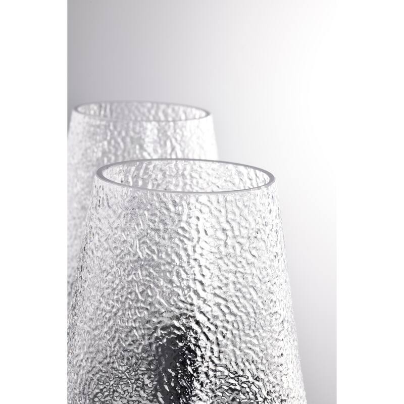 Valentine 2 Light Vanity Black Finish Hammered Glass