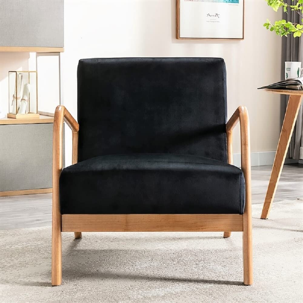 Wide online velvet armchair
