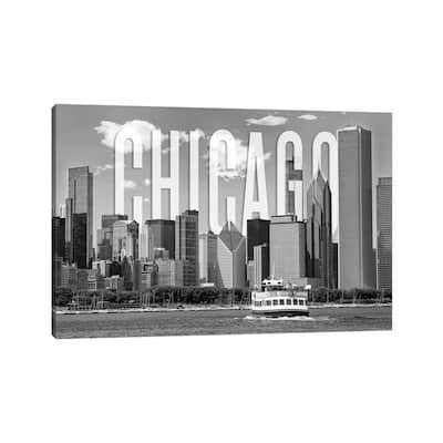 iCanvas "Skyline Of Chicago Monochrome" by Melanie Viola Canvas Print