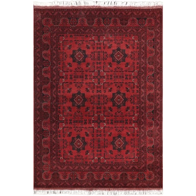 Vintage Biljik Khal Mohammadi Zyair Red/Blue Rug - 4'11'' x 6'4''