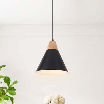 1-Light Industrial Pendant Light with Conical Shade for Kitchen Island