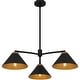preview thumbnail 3 of 5, Alscott 3-Light Matte Black Chandelier