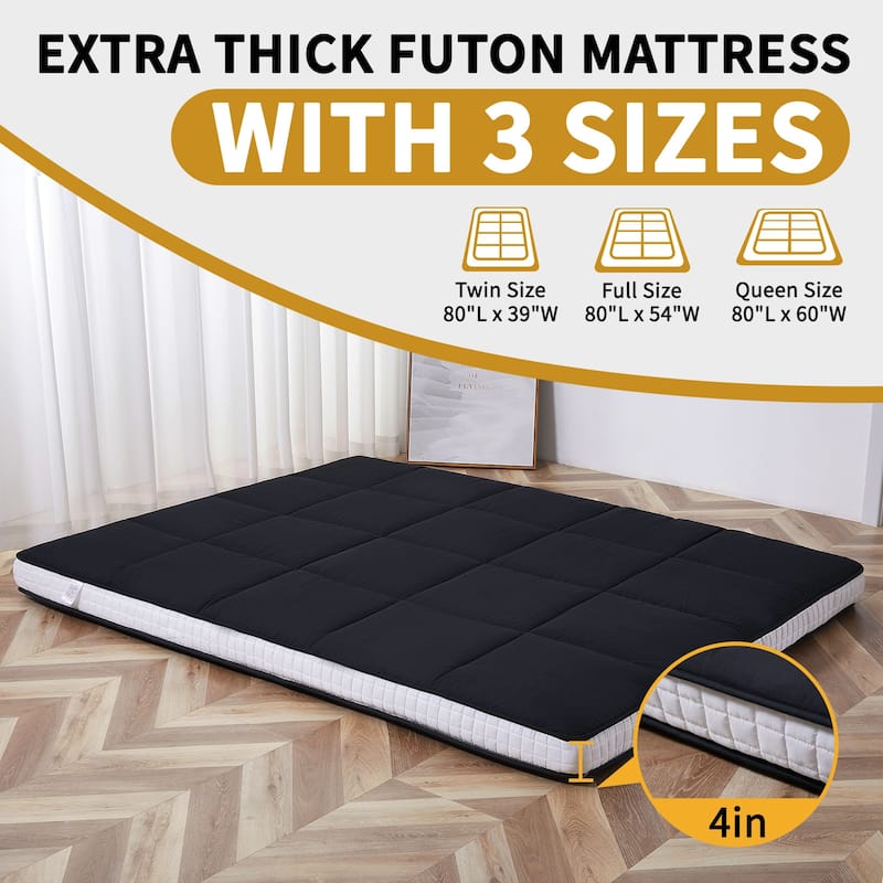 DoCred Roll Up Floor Japanese Mattress Futon with storage bag