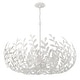 preview thumbnail 2 of 5, Broche 12 Light Matte White Chandelier