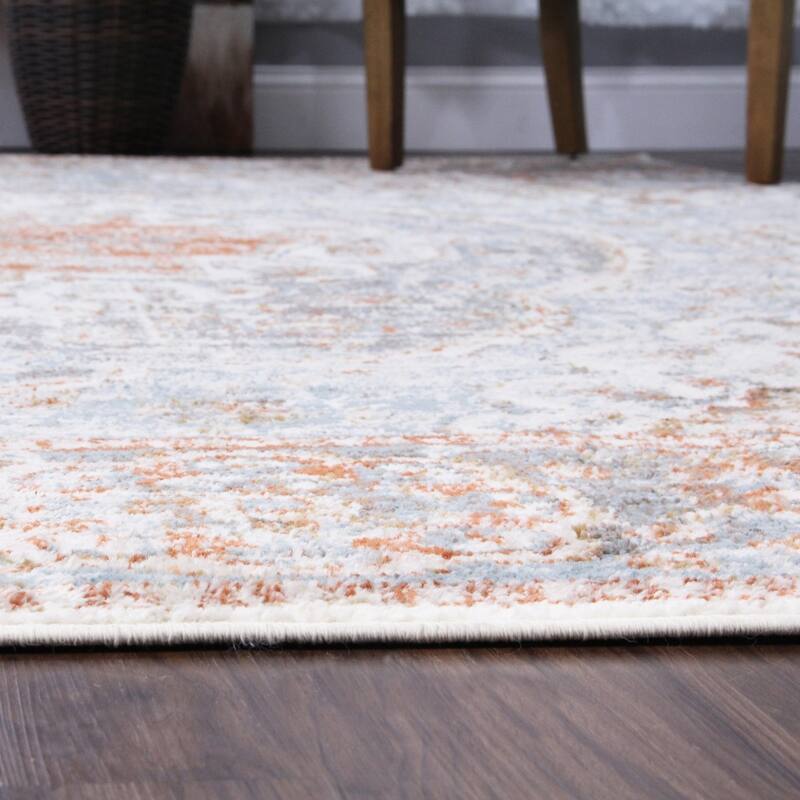 Superior Bodhi Vintage Floral Classic Medallion Indoor Area Rug or Runner