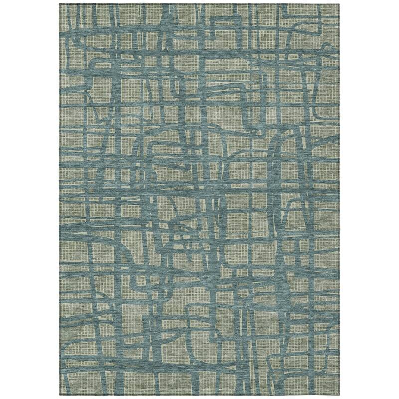 Machine Washable Indoor/ Outdoor Modern Centurion Chantille Rug