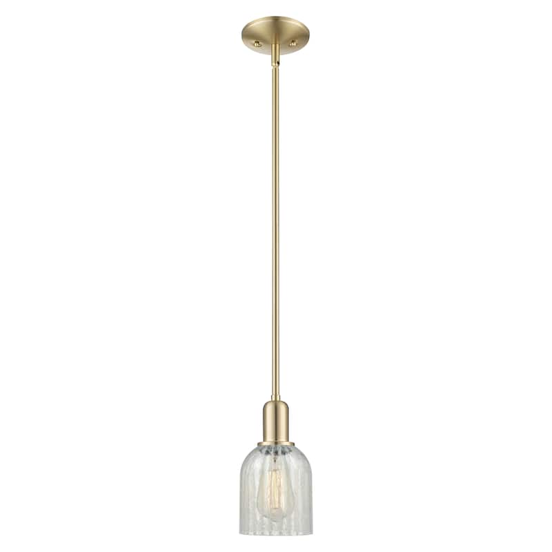 Innovations Lighting Endless Possibilities Arcadia - Caledonia - 1 Light 5" Stem Hung Mini Pendant - Mouchette/Champagne Bronze