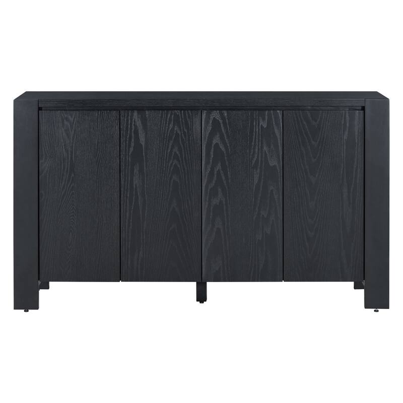 Retro 4 Door Dining Cabinet with Aged Finish