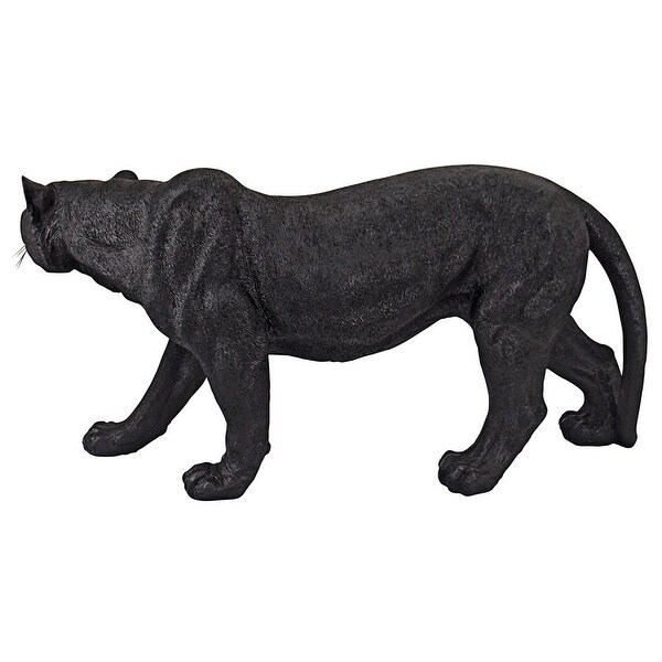 STALKING AFRICAN BLACK PANTHER OUTDOOR STATUE Jungle Predator Sculpture
