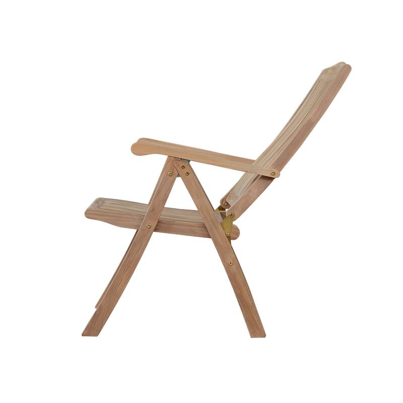 Katana Outdoor Teak Reclining Lounge Chair - N/A