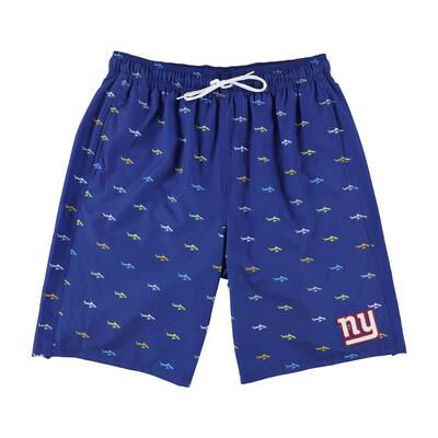 NFL Mens New York Giants Printed Swim Bottom Trunks,, Blue, Large