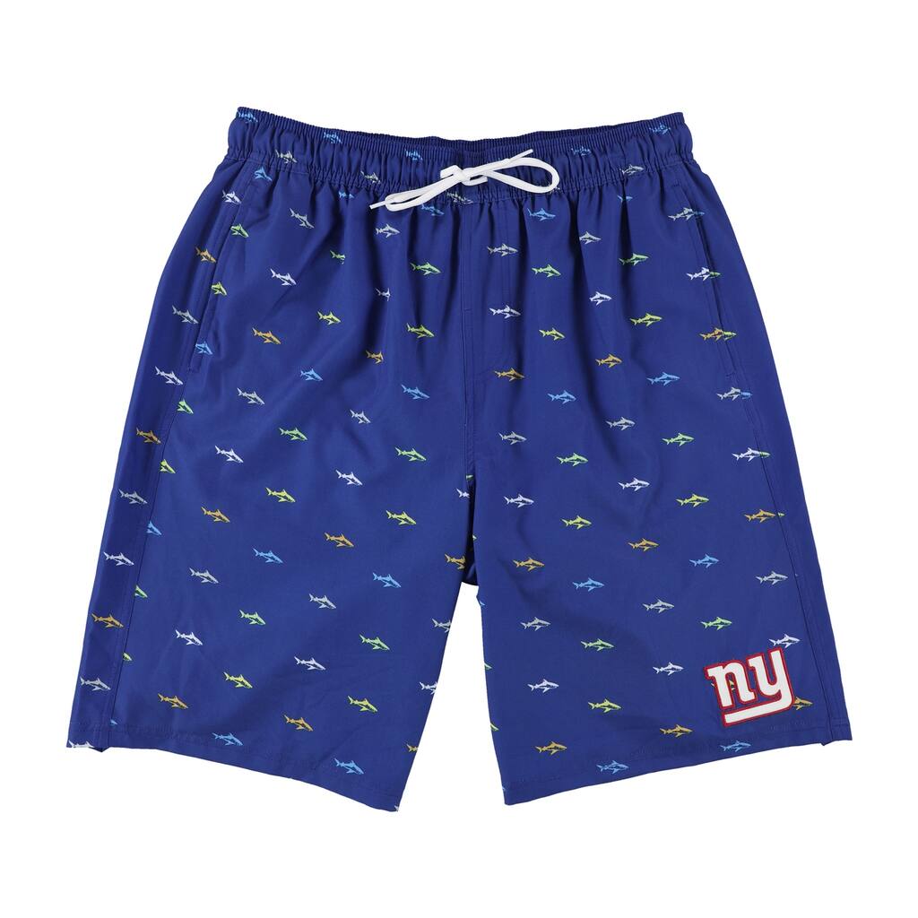 NFL Mens New York Giants Printed Swim Bottom Trunks,, Blue, Large