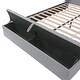 preview thumbnail 8 of 8, Queen Upholstered Platform Bed with Headboard and Large Storage Compartment