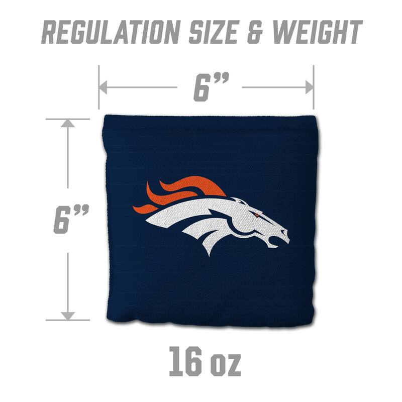 Denver Broncos NFL Dual Sided Pro Stop & Slide Cornhole Bags