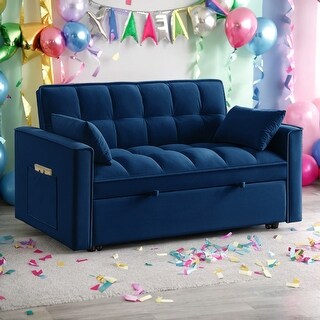 4 in1 Loveseat Sofa Bed with Armrests & Storage Pockets - Bed Bath ...