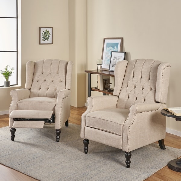 slide 2 of 36, Walter Tufted Fabric Recliners (Set of 2) by Christopher Knight Home
