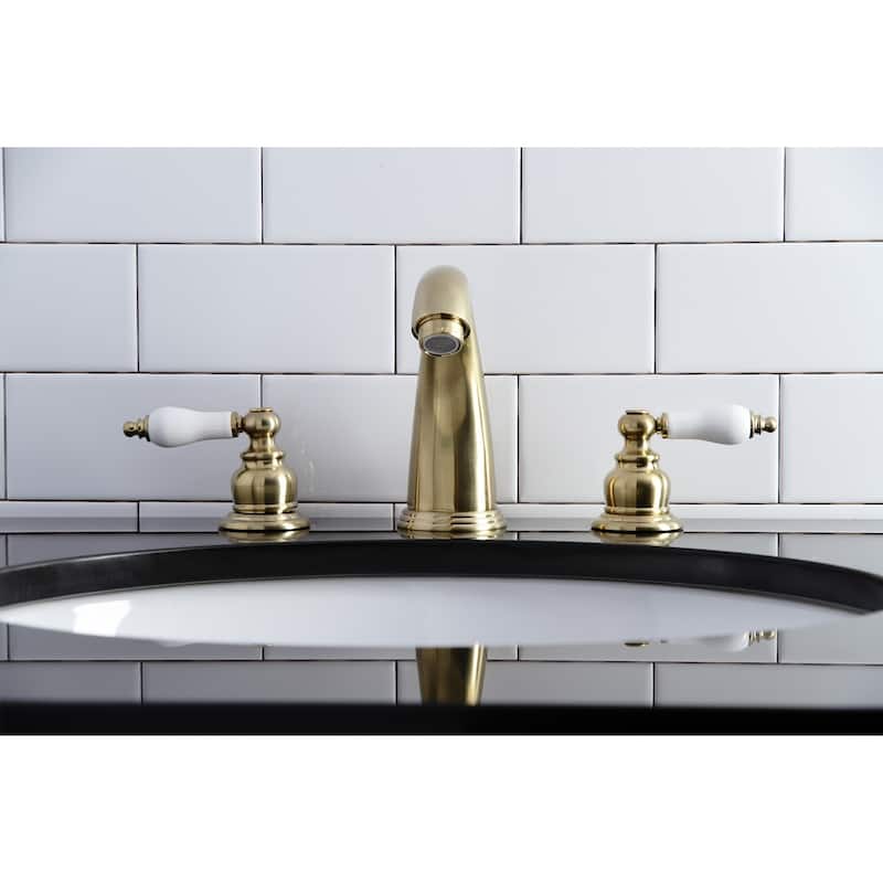 Kingston Brass Victorian Deck Mount Widespread Bathroom Faucet