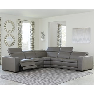 Signature Design by Ashley Texline 6-Piece Power Reclining Sectional - 112" W x 112" D x 32" H