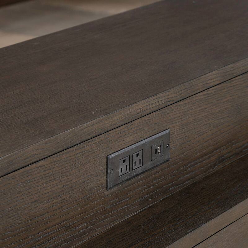 Liberty Furniture City View Console Bar Table with Charging Station - Width 78" x Depth 20" x Height 37"