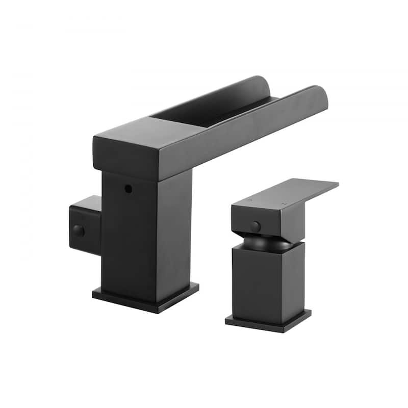 Matte Black Stainless Steel Roman Tub Faucet with Handheld Shower - 6.3 L x 2.8 W x 9.61 H in