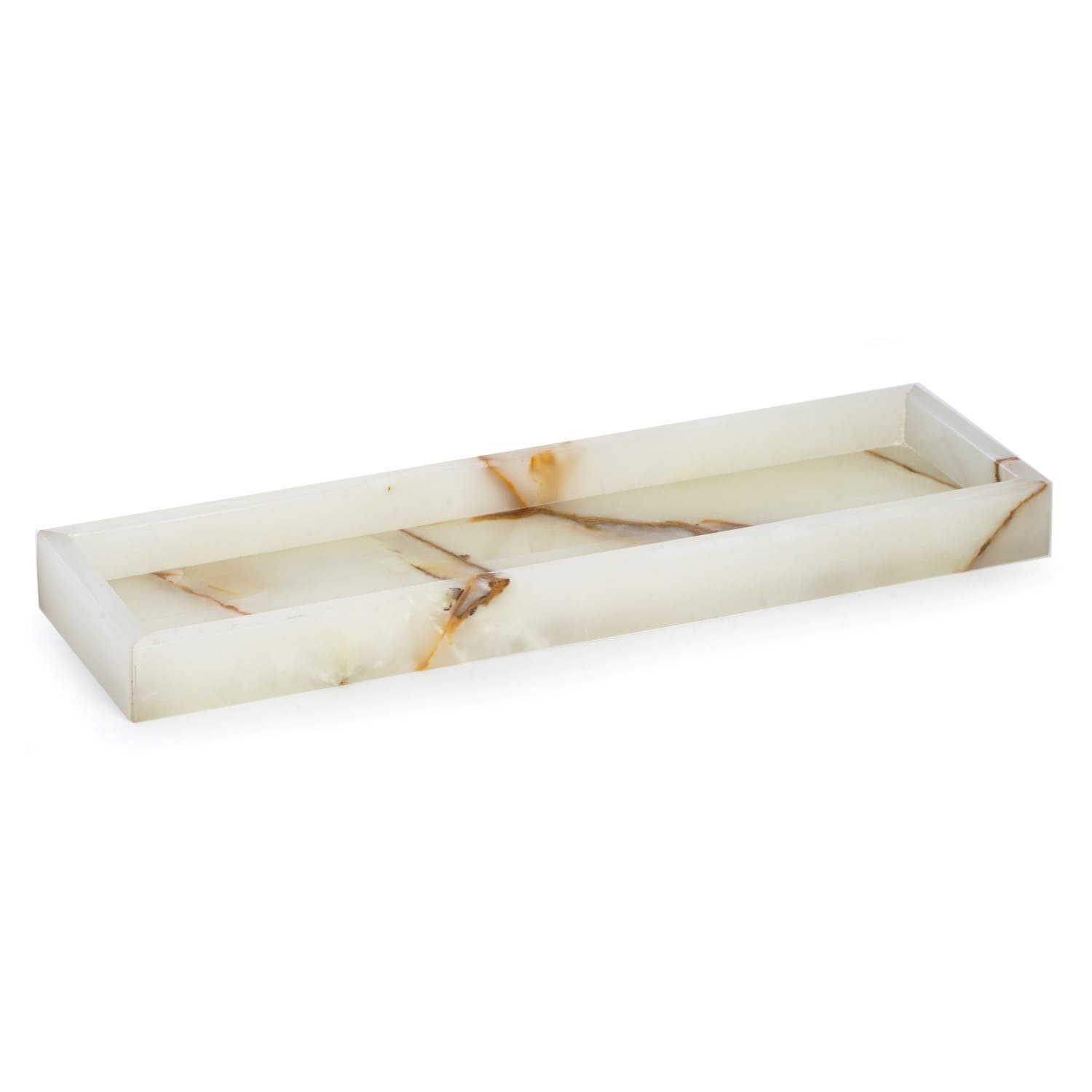 Marble Bath Tray in Green Onyx