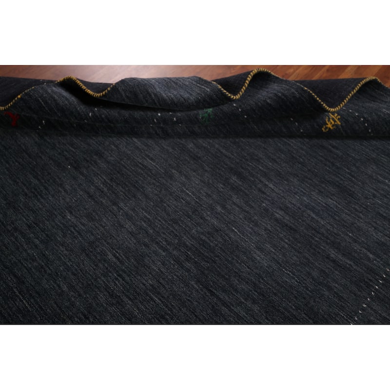 Gabbeh Indian Rug Hand-Knotted Oriental Wool Carpet - 7'11"x 9'8"