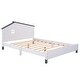 preview thumbnail 30 of 49, 3-Pieces Bedroom Sets Platform Bed with Nightstand and Storage Dresser, Kids Bed with House-shaped Headboard