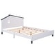 preview thumbnail 11 of 20, Wood Platform Bed with House-shaped Headboard