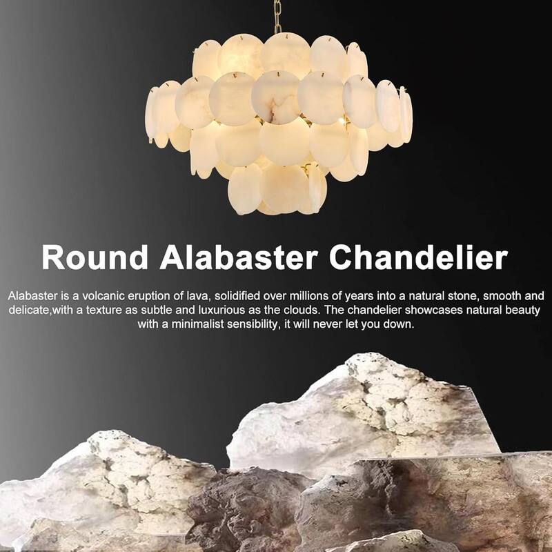 KAYLA Modern Natural Marble Living Room Chandeliers