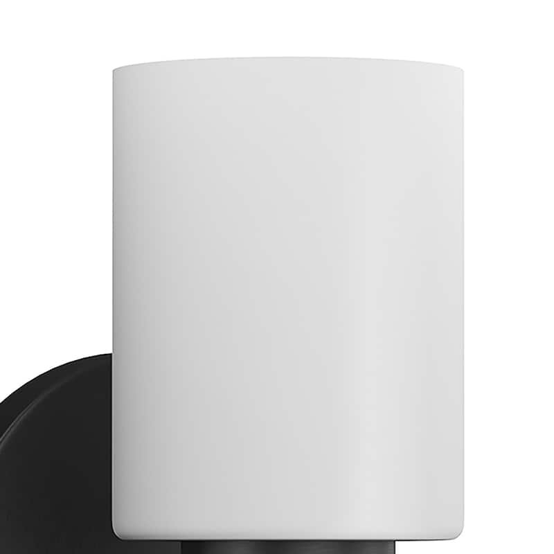 Replay Collection 3-Light Black Etched Glass Modern Bath Vanity Light