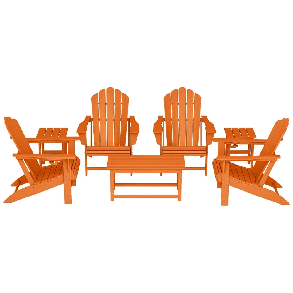 Aderson Outdoor Poly Adirondack Conversation Lounge 7-Piece Set