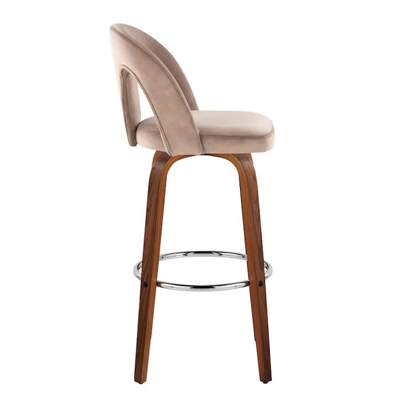 Ava Upholstered 30" Fixed-Height Counter Stool - Set of 2
