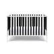 preview thumbnail 1 of 7, HomeRoots Black and White Solid and Manufactured Wood Standard Three In One Convertible Crib - 53.5