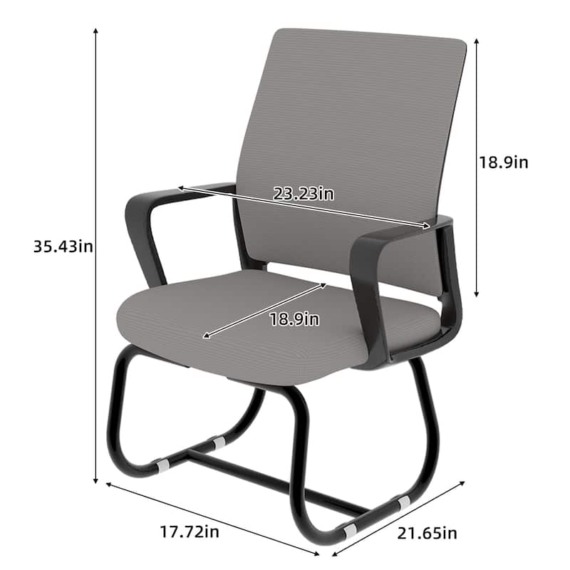 Roomfitters Minimalist Modern Office Chair - Metal Frame, Soft & Comfortable, Home & Office Use