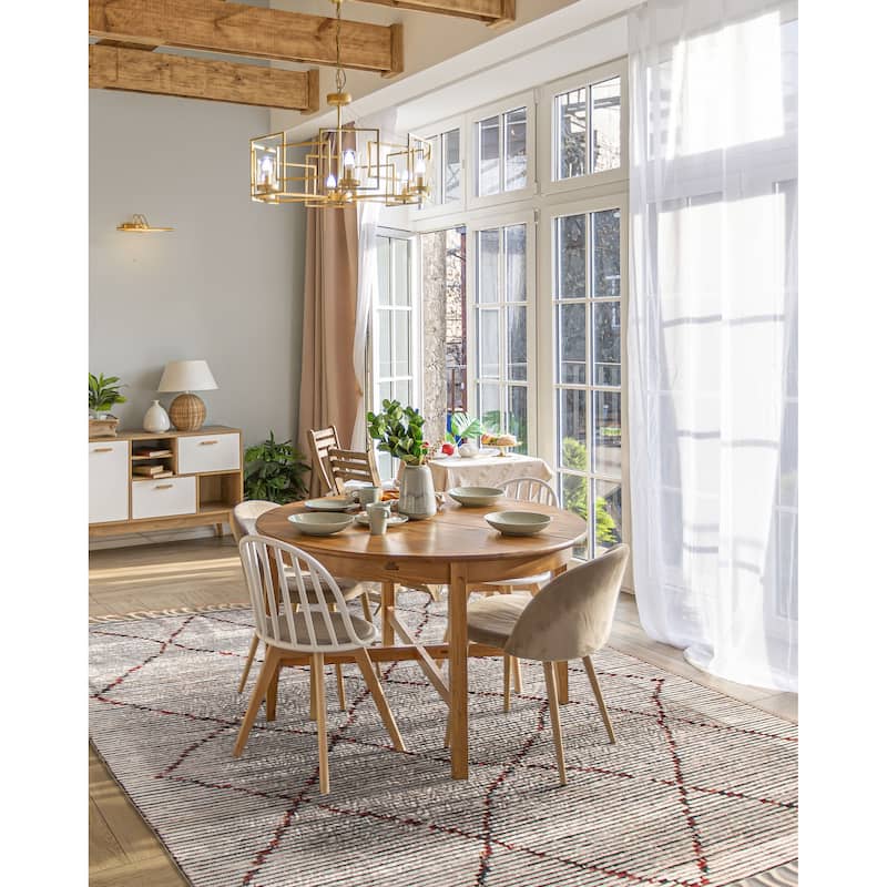 ECARPETGALLERY Hand-knotted Tangier Ivory Wool Rug - 6'10 x 10'0